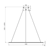 Moderne LED-Hängeleuchte Orbit No.1 150 cm Weiß Smart 3000K LEDesign