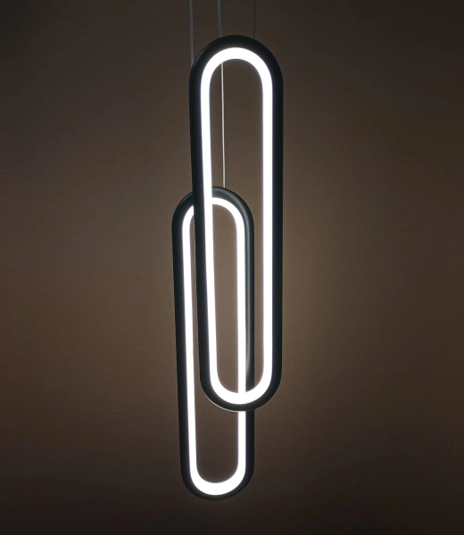 Moderne LED-Pendelleuchte Led Ellipse No.2 Schwarz 4000K LEDesign