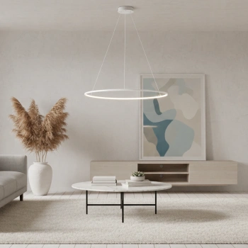 Moderne LED-Hängeleuchte Orbit No.1 100 cm Weiß 3000K LEDesign