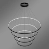 Moderne LED-Pendelleuchte Orbit No.4 120 cm Schwarz 3000K mit Fernbedienung LEDesign