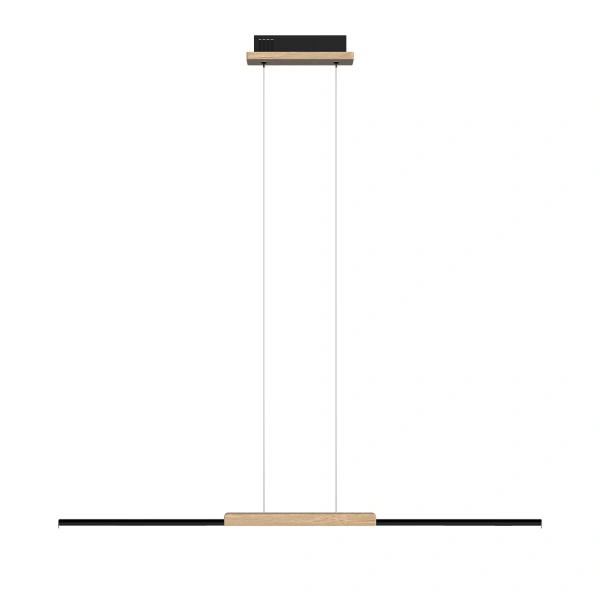 Moderne LED-Pendelleuchte Line 80 cm Schwarz 3000K LEDesign