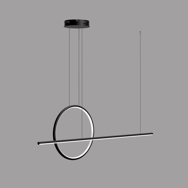 Moderne LED-Pendelleuchte Geometrik 2 40 cm Schwarz 3000K mit Tuya LEDesign