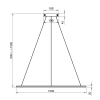 Moderne LED-Hängeleuchte Orbit No.1 100 cm Schwarz 4000K LEDesign