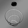 Moderne LED-Pendelleuchte Orbit No.3 80 cm Schwarz 4000K dimmbar LEDesign