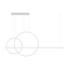 Moderne LED-Pendelleuchte Geometrik No.4  60/40 cm Weiß  4000K LEDesign