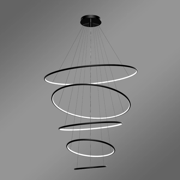 Moderne LED-Pendelleuchte Orbit No.5 120 cm Schwarz 3000K LEDesign