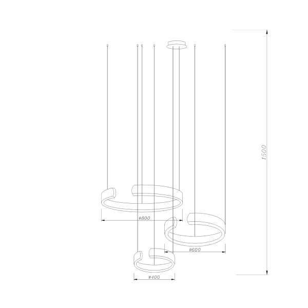 Exklusive Led-Pendelleuchte Solaris S No.3 80 warme Lichtfarbe