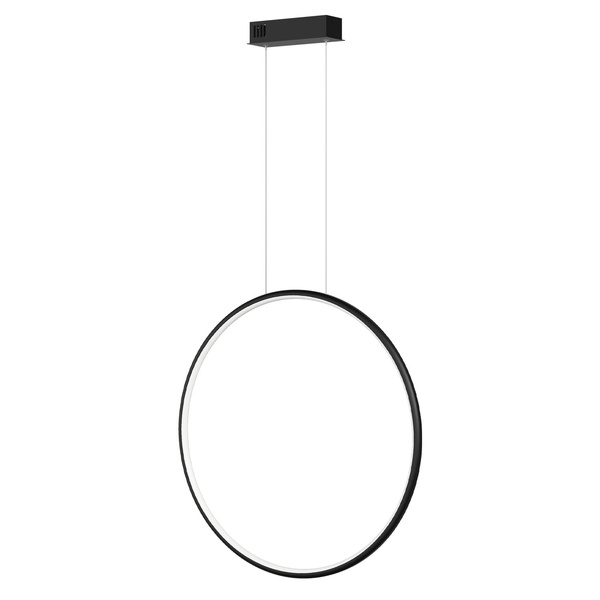 Moderne Hängeleuchte Led Moon 50 cm schwarz, mit Fernbedienung, 4000K LEDesign