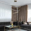 Moderne LED-Pendelleuchte Orbit No.3 100 cm Gold 4000K dimmbar LEDesign