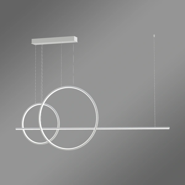 Moderne LED-Pendelleuchte Geometrik No.4 Weiß 3000K mit Fernbedienung LEDesign