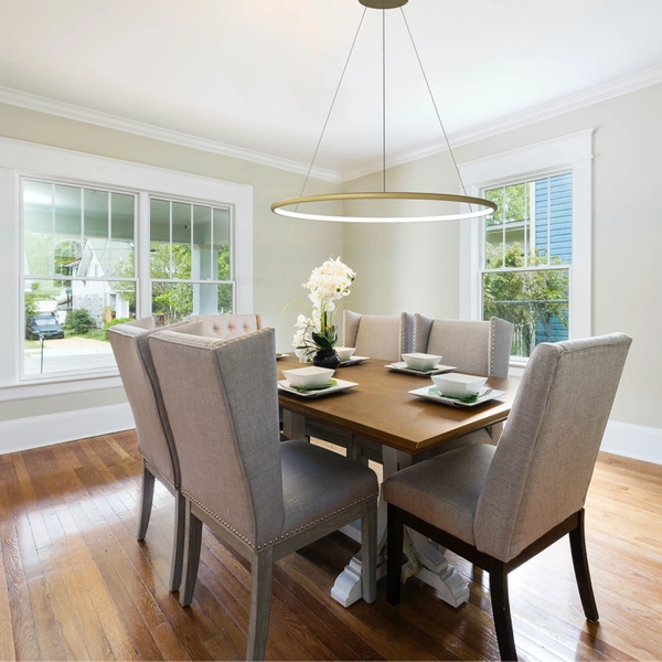 Moderne LED-Hängeleuchte Orbit No.1 80 cm Gold Smart 4000K LEDesign