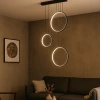 Moderne LED-Pendelleuchte Moon No.3 Schwarz 3000K mit Tuya App LEDesign