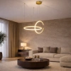 Moderne Led-Pendelleuchte Celestial No.2 gold mit Tuya App 4000K LEDesign