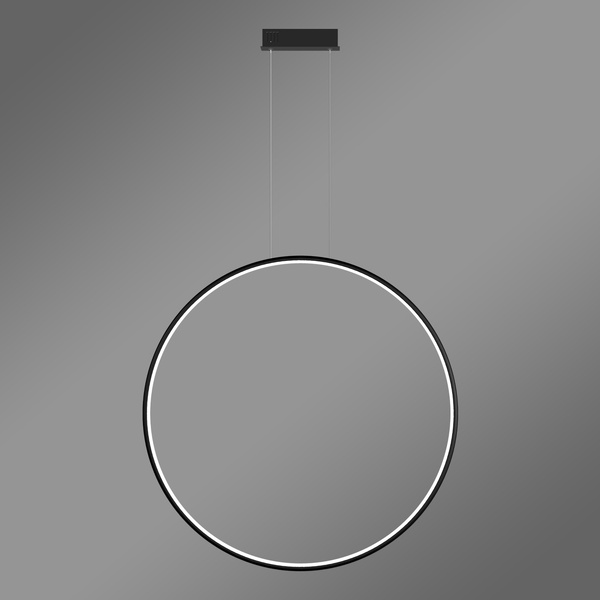 Moderne Pendelleuchte Led Moon 80 cm Schwarz, mit Fernbedienung, warmes Licht 3000K | LEDesign