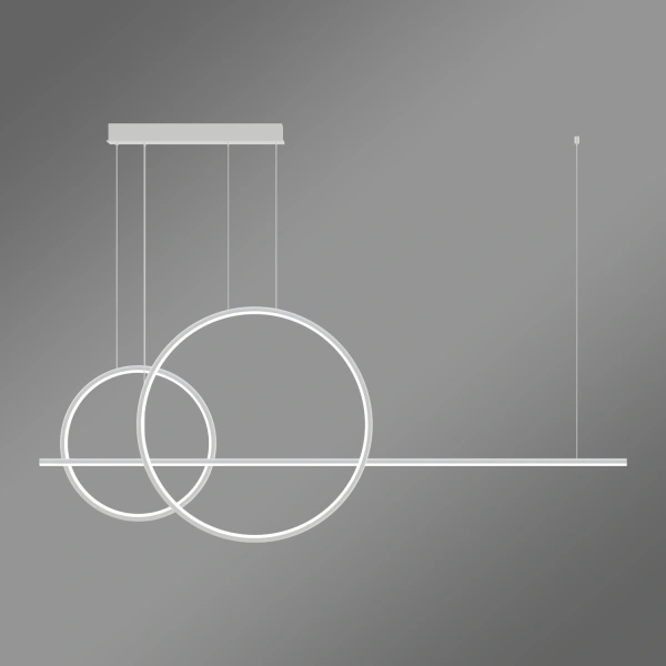 Moderne LED-Pendelleuchte Geometrik No.4 Weiß 3000K mit Fernbedienung LEDesign