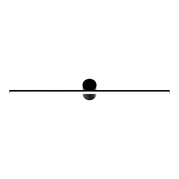 LED-Wandleuchte Line No.2 80 cm Schwarz 3000K LEDesign