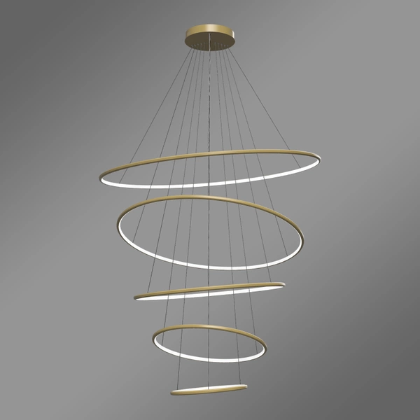 Moderne LED-Pendelleuchte Orbit No.5 120 cm Gold 3000K mit Tuya LEDesign