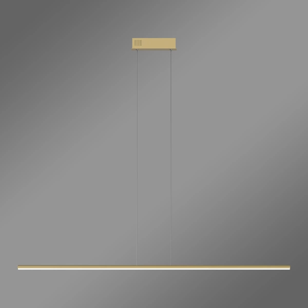 Moderne LED-Pendelleuchte LINE 120 cm Gold 4000K mit Fernbedienung LEDesign
