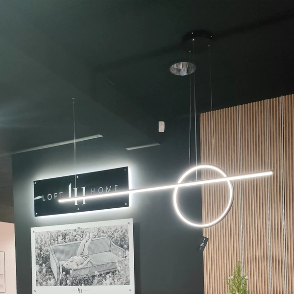 Moderne LED-Pendelleuchte Geometrik 40 cm Schwarz 4000K dimmbar LEDesign