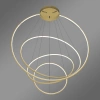 Moderne LED-Pendelleuchte Orbit No.4 120 cm Gold 4000K mit Fernbedienung LEDesign