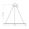 Moderne LED-Hängeleuchte Orbit No.1 120 cm Schwarz 3000K dimmbar LEDesign