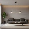 Moderne LED-Hängeleuchte Orbit No.1 150 cm Schwarz 3000K dimmbar LEDesign