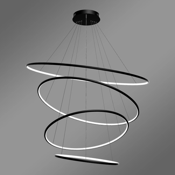 Moderne LED-Pendelleuchte Orbit No.4 120 cm Schwarz 4000K LEDesign