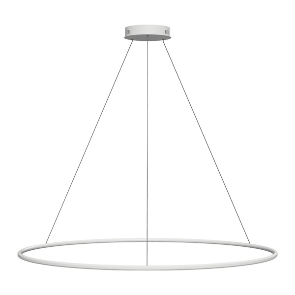 Moderne LED-Pendelleuchte Orbit No.1 120 cm Weiß 4000K mit Fernbedienung LEDesign