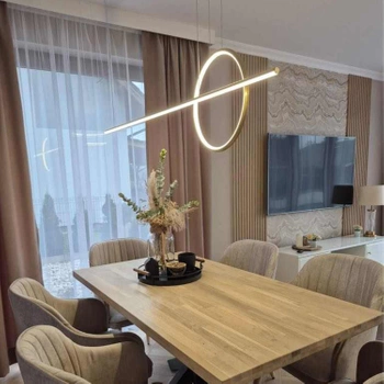 Moderne LED-Pendelleuchte Geometrik 40 cm Gold 4000K mit Tuya LEDesign