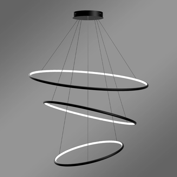 Moderne LED-Pendelleuchte Orbit No.3 100 cm Schwarz 3000K dimmbar LEDesign