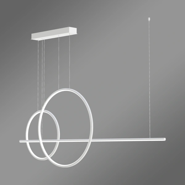 Moderne LED-Pendelleuchte Geometrik No.4  60/40 cm Weiß  4000K LEDesign
