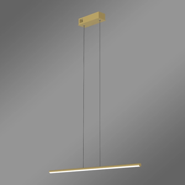 Moderne LED-Pendelleuchte LINE 80 cm Gold 3000K dimmbar LEDesign