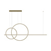 Moderne LED-Pendelleuchte Geometrik No.4 60/40 cm Gold 3000K LEDesign