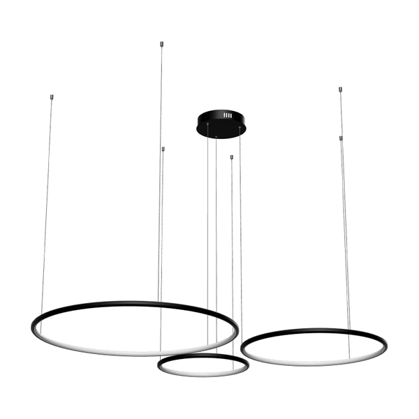 Moderne LED-Pendelleuchte Orbit S No.3 80cm Schwarz 4000K LEDesign