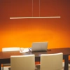 Moderne LED-Pendelleuchte LINE 120 cm Gold 4000K dimmbar LEDesign